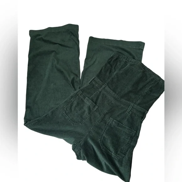 The Skipper Strapless Corduroy Crop Wide-Leg Jumpsuit by Pilcro Sz 4 - Picture 2 of 9